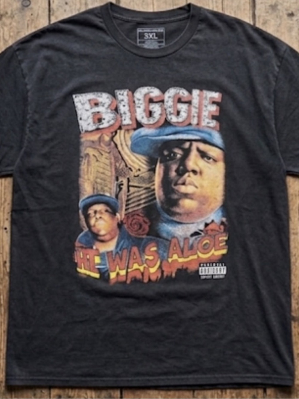 Notorious BIG Black Biggie Graphic T-Shirt Size 3XL